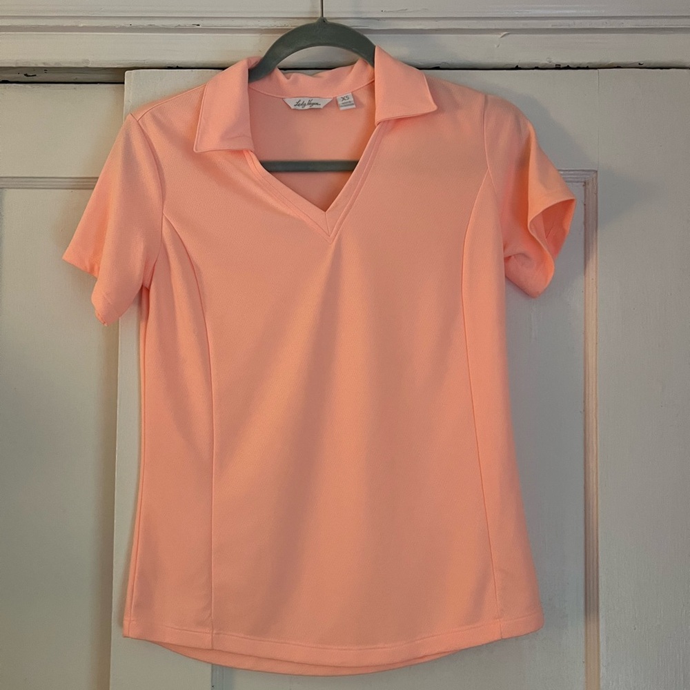 Lady Hagen Coral Short Sleeve Polo